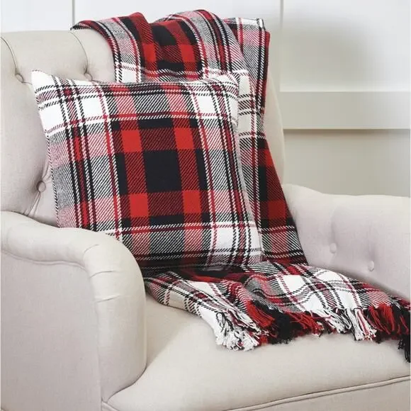 New In Package C And F Home Plaid Fringed Fireside Throw 50X60”